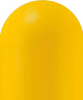 Close-up of a Heavy Duty 60 Inch Yellow Bollard Post Sleeve With Dome Top, showcasing the smooth yellow HDPE surface.