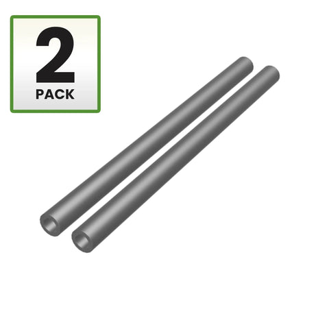 Kickass 1/2 Inch OD X 5/16 Inch ID X 8 Inch Long Mild Steel Spacer Tube 2 Pack shown side by side.