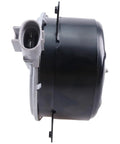 Top Shelf Radiator Fan Motor Assembly With Part Numbers 163630D110 And 1636323020 side view showing connector and motor details.