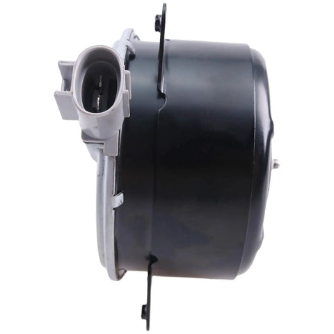 Top Shelf Radiator Fan Motor Assembly With Part Numbers 163630D110 And 1636323020 side view showing connector and motor details.