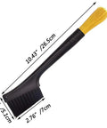 Dual End Coffee Cleaning Brush For Espresso Machines And Home Barista Gear Pro Grade Soft Grinder Brush with measurements