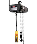 Built Tough 2 Ton Electric Hoist With 20 Foot Lift And Real 3 Phase 460V Power showcasing control panel, chain, and hook.