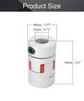 18mm To 18mm Aluminum Shaft Coupling Flexible Joint For Servo And Stepper Motors, 66x40mm Size, M6 Thread, shown in product dimensions