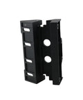 Heavy Duty Load Bearing Hinges For Protruding Doors Rock Solid Steel Hardware, black steel hinge with reinforced brackets.