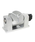 Pro Grade High Precision Stepper Motor With 85mm Center Height For CNC 4th And 5th Axis Rotary Dividing Head 50 To 1 Harmonic Reducer Gearbox Low Noise Hysteresis Drive For 3D Printer And CNC Machinery, silver rotary unit
