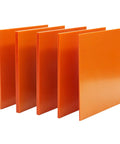 Red Phenolic Resin Sheet 0.5mm Thick 100x150mm Insulation Sheet For ICT IET Test Fixtures Machining Ready 5 Pack Pro Grade Durable Phenolic Plastic Board For DIY And Industrial Projects, five orange-red sheets
