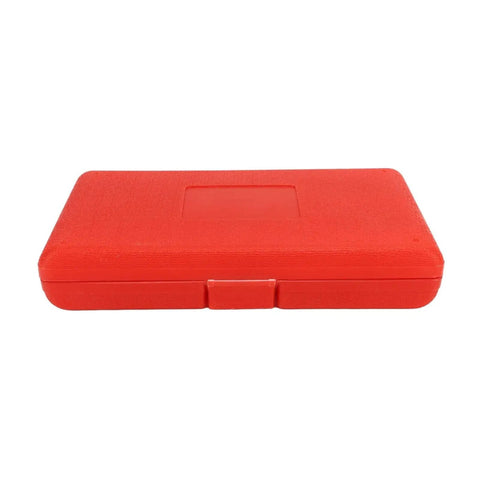 Red plastic case for Nine Piece Bearing Separator Kit For Pinion Removal And Axle Drive Puller With Two Three Jaw Heads Adjustable From Zero To Ninety Degrees For Shop For Garages And Mobile Mechanics Who Want Bang For Buck And Straight Up Quality.