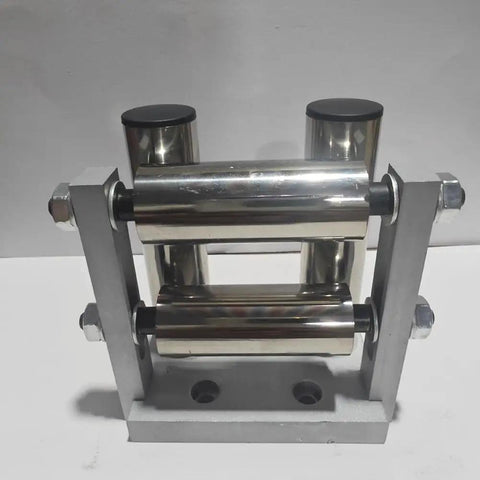 Top Notch Slick Operation Four Roller Guide Wheel Cable Wire Lead Block With Two To One Ratio Pulley System For Heavy Duty Wire Rope Routing And Easy Mounting Hardware Built Tough For Jobsites