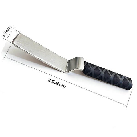 Professional Dinging Spoon Slapper For Auto Body Dent Repair And Metal Panel Smoothing And Alignment Tools with dimensions and ergonomic grip.