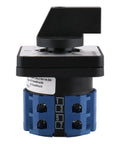 Rotary Cam Changeover Switch 20A With 8 Terminals Three Positions Two Pole Two Phase Latching Function AC 660V side view