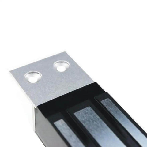 Flush Mount Magnetic Lock 350Lb 180Kg Beefy Holding Power for Access Control on a Single Door 12V Electromagnetic Lock Fail Safe Built In Surge Suppressor Steel Alloy close-up view