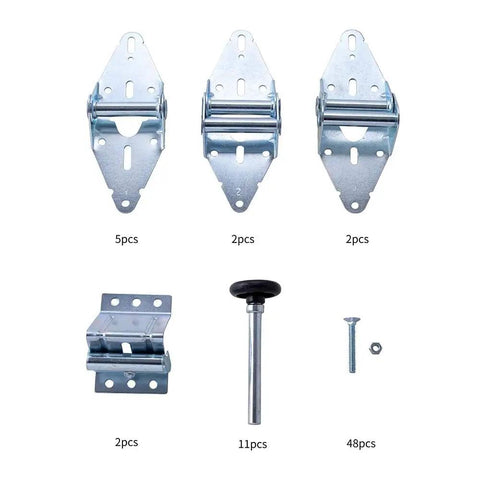 Garage Door Hinge And Roller Tune Up Kit For 8x7 Doors Built To Last Steel Hinges With Zinc Finish Nylon Rollers For Quiet Operation