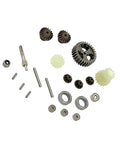 Dope Metal Rear Gearbox Gear Bearing Upgrade For WLtoys 244016 gears and bearings layout on white background