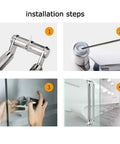 Installation steps of Heavy Duty Brushed Stainless Steel Push Pull Door Handle For Glass Doors In Home Hotel And Office Built To Last Rust Resistant Smooth Operation 800mm Or 1200mm Length