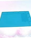 Top Notch Silicone Repair Mat With Heat Resistant Non Slip Surface And Precision Pin Layout For Soldering Stations Laminating Machines And No Sweat Tech Fixes, blue silicone workpad