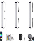 Under Cabinet LED Lighting Kit 12 Inch Dimmable RGB Multicolor Lights With WiFi Smart Control Linkable Under Counter Lamps Remote Included