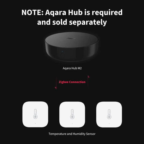 Zigbee Temperature And Humidity Sensor 3 Pack For Smart Home Climate Monitoring, white sensors with Aqara Hub M2