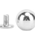 Set Of 50 Round Rivet Kits With Solid Iron 8mm Ball Rivets And 6mm Screws Multifunction Leather Studs For Clothing And Craft DIY Gear For Garment Embellishments Silver Finish detail