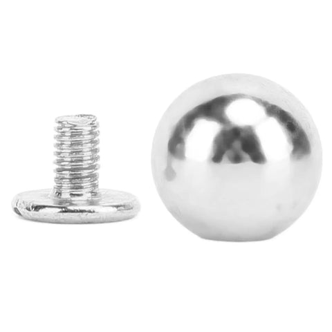 Set Of 50 Round Rivet Kits With Solid Iron 8mm Ball Rivets And 6mm Screws Multifunction Leather Studs For Clothing And Craft DIY Gear For Garment Embellishments Silver Finish detail