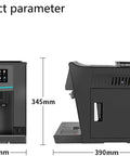 Automatic Home Coffee Machine With Small Touch Screen Built In Grinder Integrated Steam Pump 2L Movable Water Tank Auto
