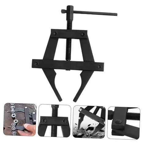 Slick Adjustable Motorcycle Chain Tensioner Tool Hella Tough Bike Chain Tightener heavy duty steel clamp for easy adjustments.