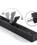 Top Tier Heavy Duty 6 Inch Stainless Steel Door Flush Bolts showing locking mechanism for secure sliding latch setup.
