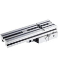 Straight Up Heavy Duty Machine Vise With Six Inch Jaw Width, Fifty Millimeter Clamp Height, And Two Hundred Millimeter Max Opening showing a sturdy surface and locking mechanism.