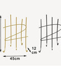 Slick Wall Mount Coat Rack With Sturdy Round Metal Hooks To Hang Your Daily Gear In The Entryway Or Bedroom Closet Without Scratching Jackets No Hassle Heavy Duty Space Saving Decor, showcasing gold and black coat racks, dimensions 67 cm by 45 cm.