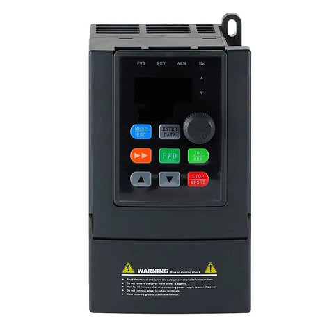 Front view of Single Phase VFD Drive For 1HP Motors 0.75kW 220V Speed Controller With Variable Frequency Drive Plug And Play.