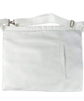 Masonic Apron Made From Synthetic Leather, White Mason Apron With Adjustable Belt, Metal Clip, And White Grosgrain Border