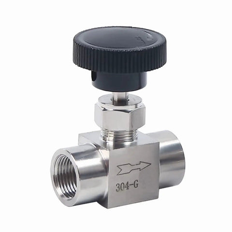 Heavy Duty 304 Stainless Steel G Female Needle Valves For Precise Flow Control In Water Gas Oil With One Eighth Inch Threads