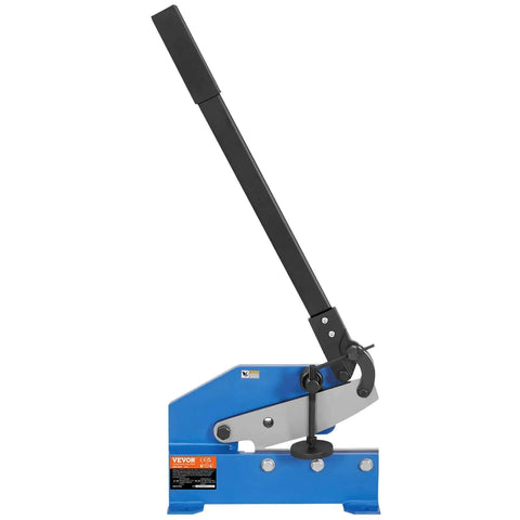 8 Inch Hand Plate Shear With Long Handle For Metal Cutting Up To One Quarter Inch Sheet Steel Benchtop Cutter Side View