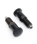 Top Tier M8 Spring Knob Plunger Featuring Slick Retraction And Ball Loaded Indexing Pin For Toolboxes And Industrial Panels, black finish, heavy-duty.