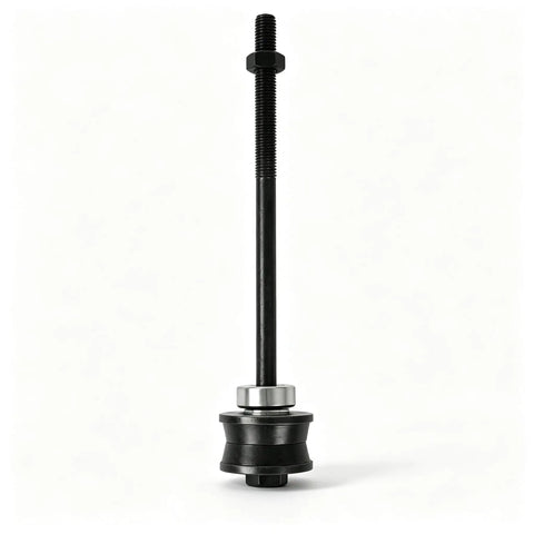 Professional Grade Steering Head Bearing Cup Race Installer Tool With Knuckle Saving Straight Shot Precision Press Fit For Harley Davidson Dyna Softail And Sportster Motorcycle Tech Essentials, close-up view of steel press tool.