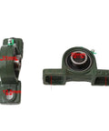Badass Two Piece Pillow Block Bearings With Bolted Base Fits Spindles Heavy Machinery With High Grade Hybrid To Stop Dust And Corrosion For Glitch Free Spinning Action Rock Solid Construction Easy Install For Ucp207 Replacement Parts, 20mm bore