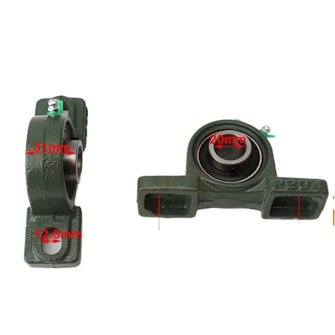 Badass Two Piece Pillow Block Bearings With Bolted Base Fits Spindles Heavy Machinery With High Grade Hybrid To Stop Dust And Corrosion For Glitch Free Spinning Action Rock Solid Construction Easy Install For Ucp207 Replacement Parts, 20mm bore