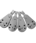 Stainless Steel Sailing Pulley Blocks With Bearings 4 Pack for Marine Rope Pulleys Kayak and Boat Anchor Utility, top view