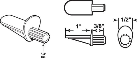 Hella Sturdy Clear Plastic Shelf Support Pegs With Built In Locking Tabs To Keep Shelves Locked Tight Spoon Style Cabinet Rack Hardware 1/4 inch diameter
