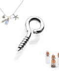 Mini Silver Metal Hoop Eye Pin Screws For DIY Jewelry Making And Craft Projects, Cork Bottle Charms And Tiny Pendant Suspensions, 12mm By 5mm, 100 Pieces, Great For Earrings And Delicate Bead Charms, silver screw eye pin