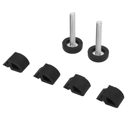Xixian Truck Hood Bumper Stopper Set For 1967 To 1972 Models Includes Rubber Cushion Buffer And Screws Black Adjuster Replacement Kit That Fits Like A Glove. black rubber hood stoppers with screws, set of 4 pads