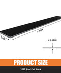 Diagram of Premium 1095 High Carbon Steel Flat Stock Four Pack For Knife Making 12x1.5x0.12 Inch Blank Bar Forge Steel For Blacksmiths