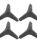 4 Piece Iron Electroplated Furniture Leg Set For Sofa, Bedside Table And Coffee Table, Heavy Duty Black Finish, Rust Resistant Steel