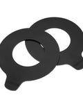 2 Pack Excavator Pin Washer Rubber Flat Washers Kit Heavy Duty Noise Dampening Gasket For Digger Bucket Linkage Shim Parts Quick Install For Loader Arm Bushing, black rubber, 118 x 100 x 2 mm