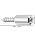 Close-up of a self-tapping screw from the Self Tapping Shelf Pegs and Screws Set, 150 Pcs, 0.3 Inch Cabinet Pins With Sleeves for Laminate Shelves