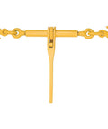 Heavy Duty Ratchet Load Binder For 3/8 To 1/2 Inch Grade 70 Transport Chain, 360 Degree Swivel Grab Hooks, Yellow Finish