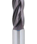 Roughing end mill, 1/2'' shank, 4-flute, TiAlN-coated M42 cobalt