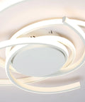 Modern LED Ceiling Light Semi Flush Mount Remote Dimmable White Fixture For Living Room Dining Room Kitchen 21 Inch