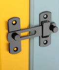 Sliding Barn Door Lock And Latch Set 2 Pack Matte Black Durable Stainless Steel Interior Flip Latch on Colorful Door