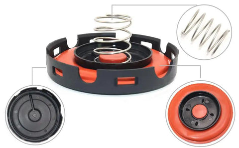 PCV Valve Diaphragm Cover Kit For Audi And VW Models with spring components shown