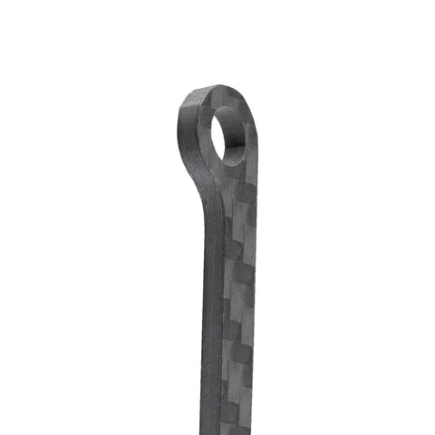 Tough As Nails Carbon Fiber Chain Catcher For Road Bikes showing a close-up of the durable carbon fiber material and design.